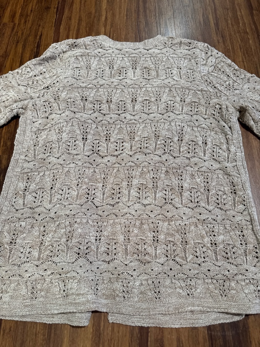 NEW J. Jill Women's Beige Lace Cardigan Size L Cotton Retail NWT $89 - Picture 12 of 15